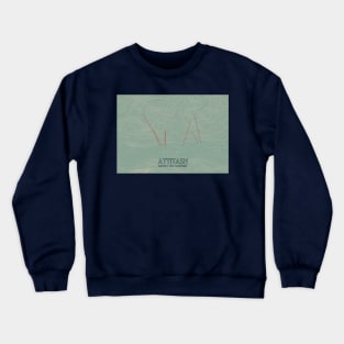 Attitash Contour Topography Map Crewneck Sweatshirt